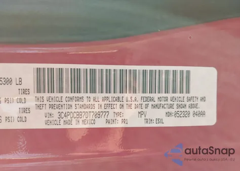 2013 Dodge Journey Sxt из США, поврежденный, VIN 3C4PDCBB7DT709777